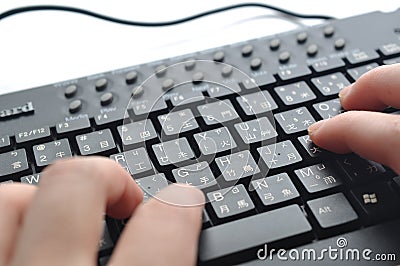 Typing on Chinese keyboard