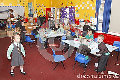 UK infant school classroom