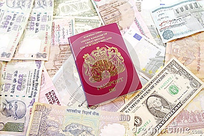 UK Passport on Various Currencies