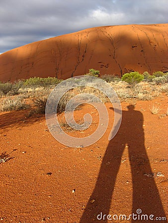 Uluru with shadow