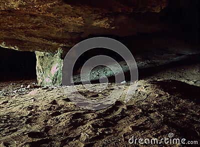 Underground cave entrance