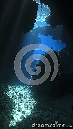 Underwater cave