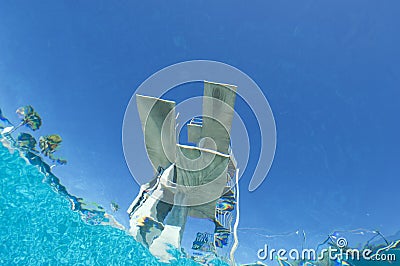 Underwater View Of Diving Board