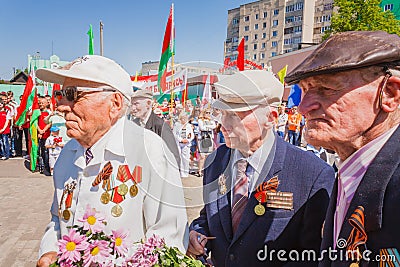 Unidentified veterans during the celebration of Victory Day. GOM