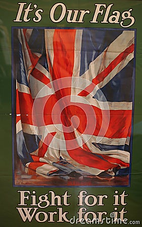 Union Flag on first world war poster