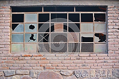 Unique rusty metal window
