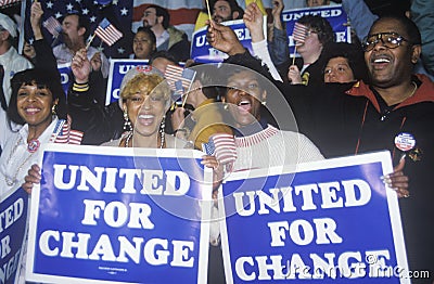 United For Change signs
