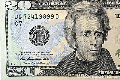 United States Currency Twenty Dollar Bill