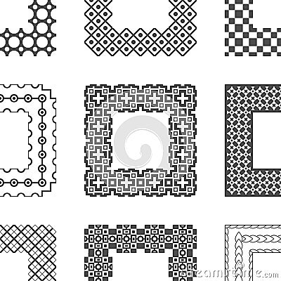 Universal different vector pattern brushes with