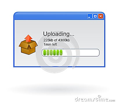 Uploading file browser window
