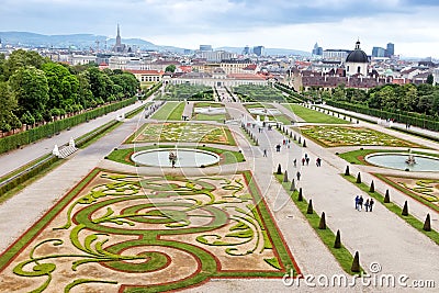 Upper Belvedere Gardens in Vienna