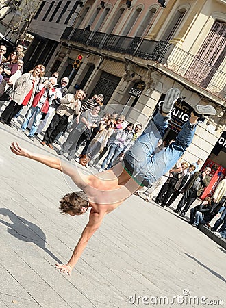 Urban street dancer in Barcelona