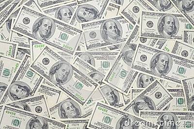US one hundred dollar bills