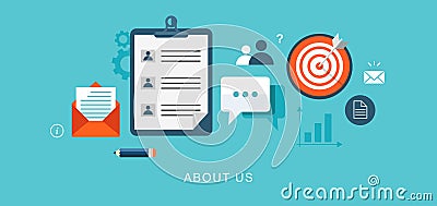 About us page flat illustration