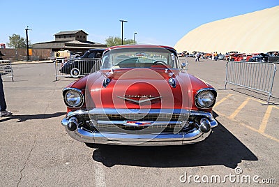 USA: Classic car - 1957 Chevrolet Bel Air/Front