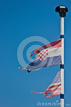USA and Croatia flags