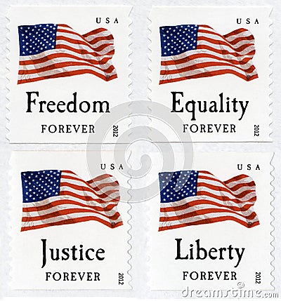 USA First Class Forever Flag Stamps