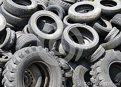 Used car tyres garbage for recycling