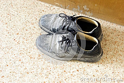 Used work shoes