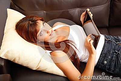 Using a Tablet PC on the Sofa