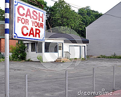 Vacant used car lot