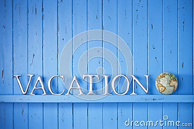 Vacation Globe Word Background