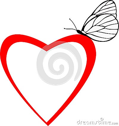 Valentin s butterfly heart frame