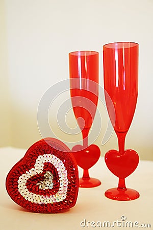 Valentine Glasses and Box