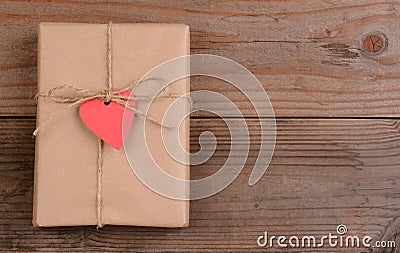 Valentines Package With Heart Tag