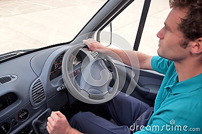 Van driver right hand drive vehicle.