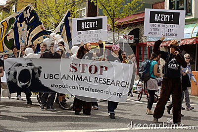 Vancouver Earth Day Parade, Stop Animal Research