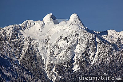 Vancouver Snowy Two Lions Mountains BC