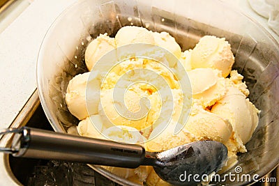 Vanilla Ice Cream With Scoop
