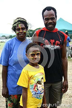Vanuatu tribal village family