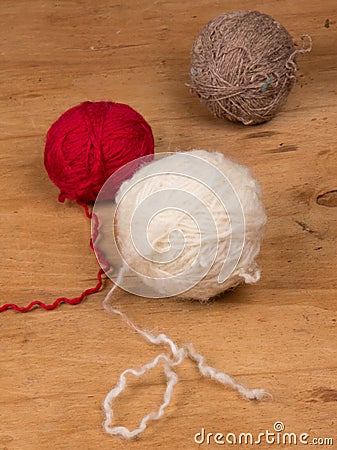 Varicolored Balls of yarn