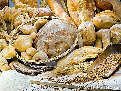 Variety of Italian bread