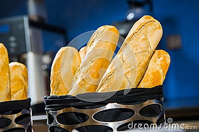 Various of french baguette basket.
