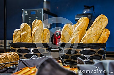 Various of french baguette basket.