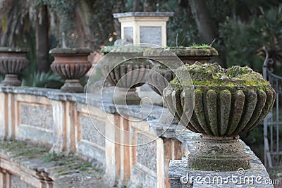 Vases in Villa Doria Pamphili Public park