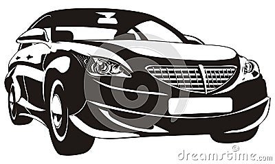 Vector abstract car isolated