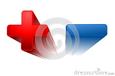 Vector Abstract Plus And Minus Stock Image - 