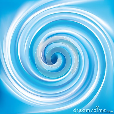 Vector background of blue swirling water funnel