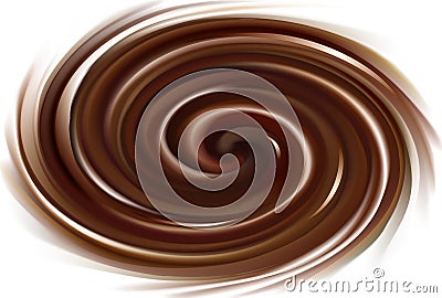 Vector background of swirling chocolate texture