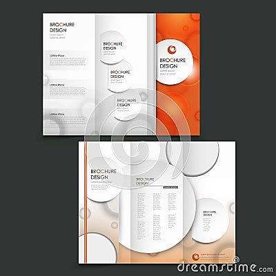 Vector brochure layout design template