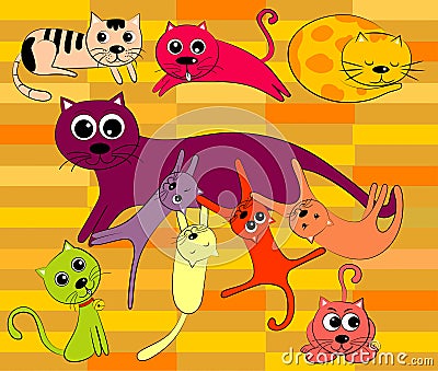 Vector Cat and Family
