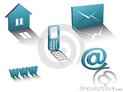 Vector Contact Icons Stock Vector - Image: 49231915