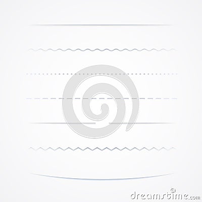 Vector Dividers, Isolated On White Background Royalty Free Stock Photos