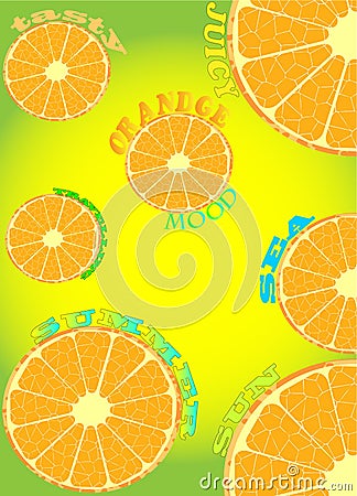 Vector orange abstract background