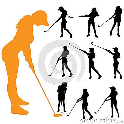 Vector Silhouette Of A Woman. Stock Vector - Image: 49120256