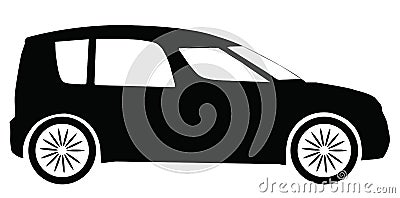 Vector Skoda Roomster car silhouette